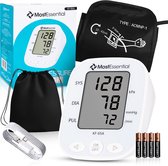 Bol.com MostEssential Premium Bloeddrukmeter Bovenarm - Hartslagmeter - 384 Metingen Geheugen - Inclusief USB Kabel - 65A aanbieding