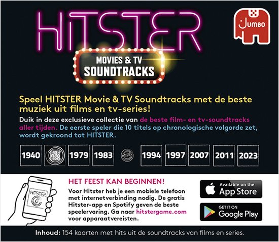 Jumbo - Hitster – Movies & TV Soundtracks - Uitbreidingsset - Partyspel - Actiespel