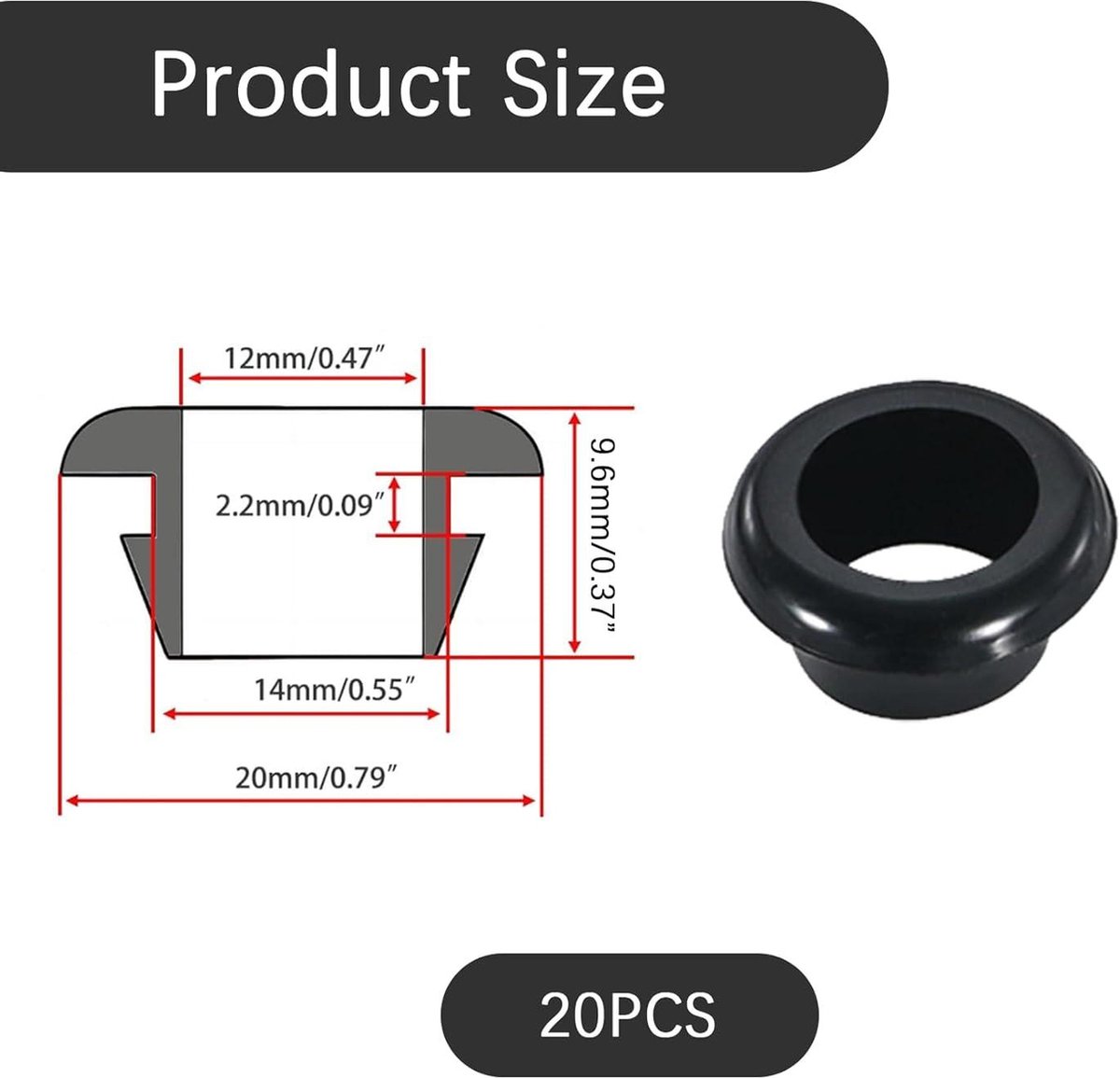 Granit Vlakke afdichtring - 40504053093 | Materiaal: Rubber