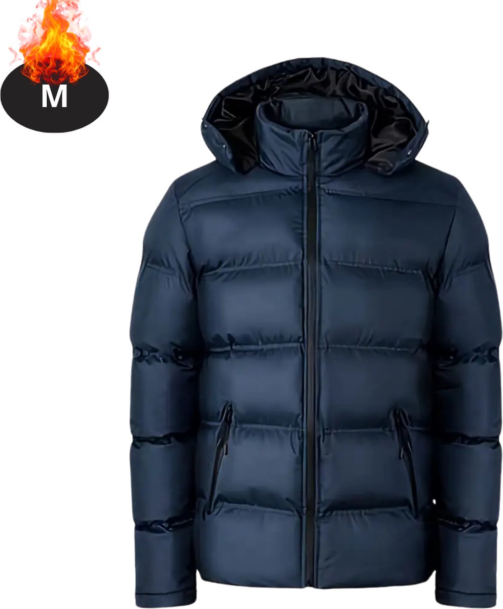 Livano Winterjas Parka Heren Winter Jas Volwassen Stijlvol – M Blauw