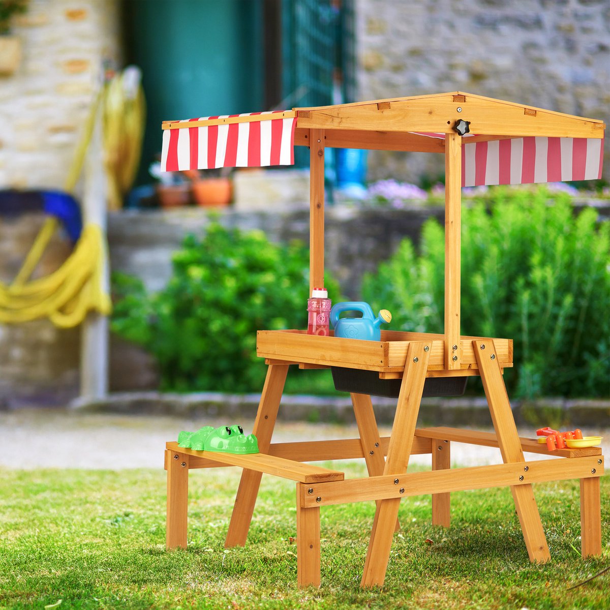 Relaxdays Picknicktafel Kinderen Hout - Speeltafel - Zand En Watertafel Kindertafel 4052025338442 Relaxdays Picknicktafel Kinderen Hout - Speeltafel - Zand En Watertafel Kindertafel 4052025338442