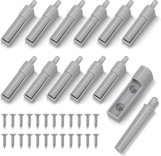 10 stuks magnetische deursluiters, push-to-open deuropener, magneet, meubeldeurdemper, deurdemper, kast, softclose, montage achteraf drukdeuropener voor kastdeur, kast, meubels