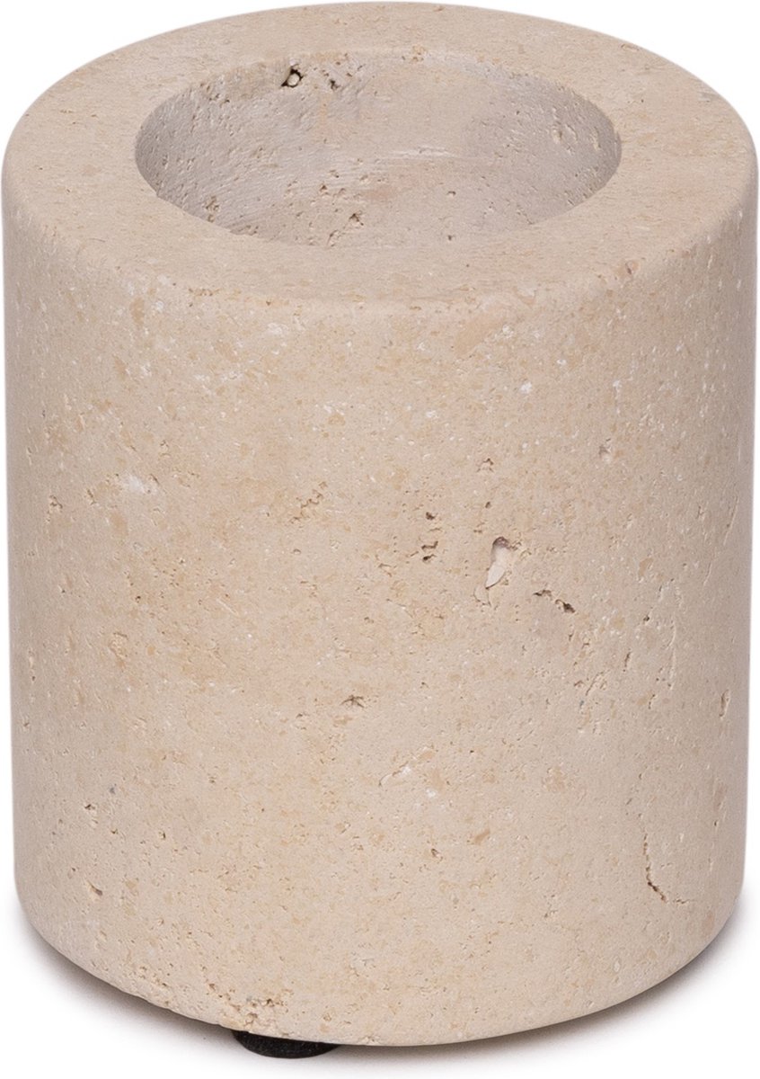 MOOISA - Travertine waxinelichthouder M Ø6x7cm