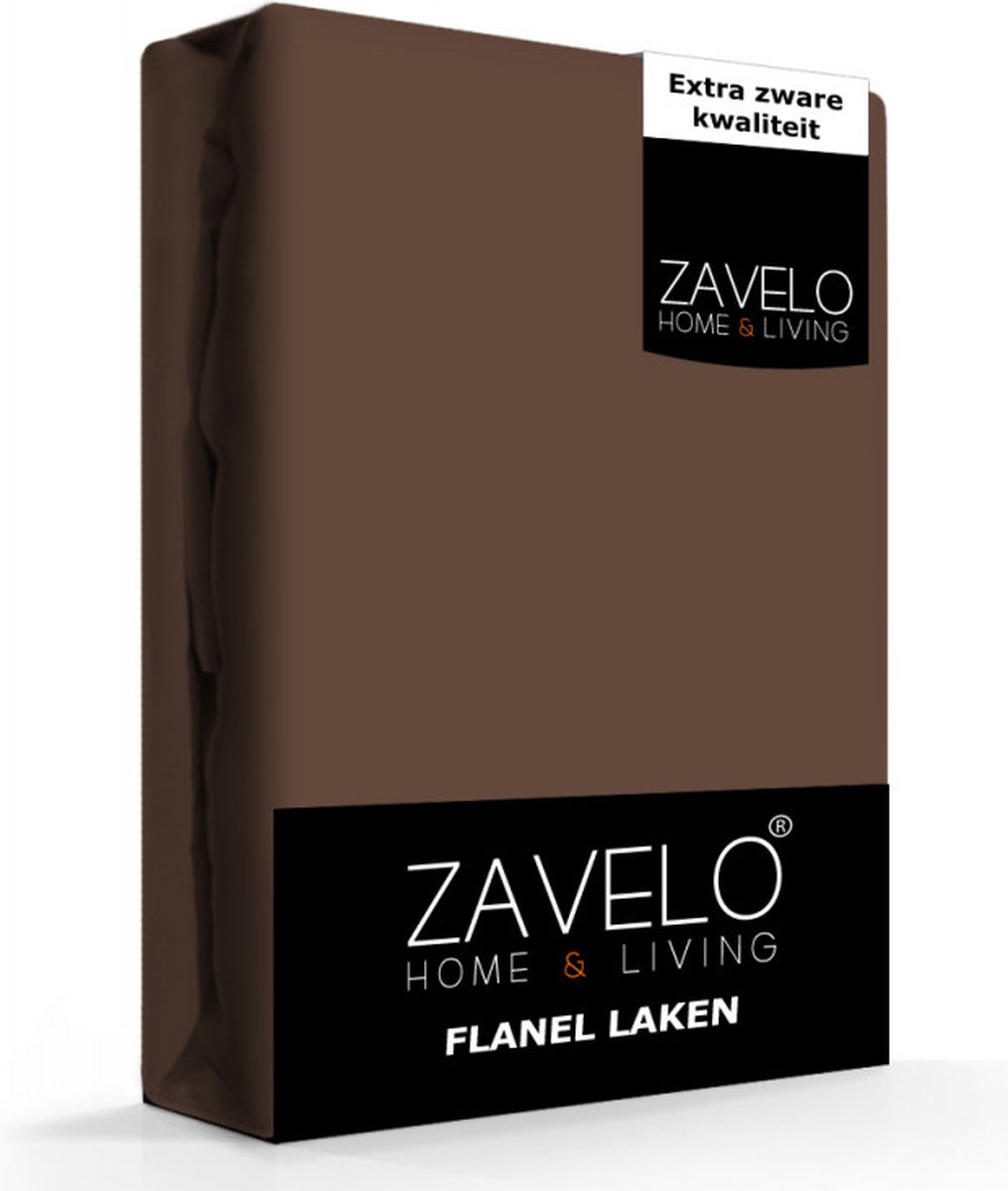 Zavelo Deluxe Flanel Laken Taupe - Lits-jumeaux (240x300 cm) - 100% katoen - Extra Dik - Zware Kwaliteit - Hotelkwaliteit