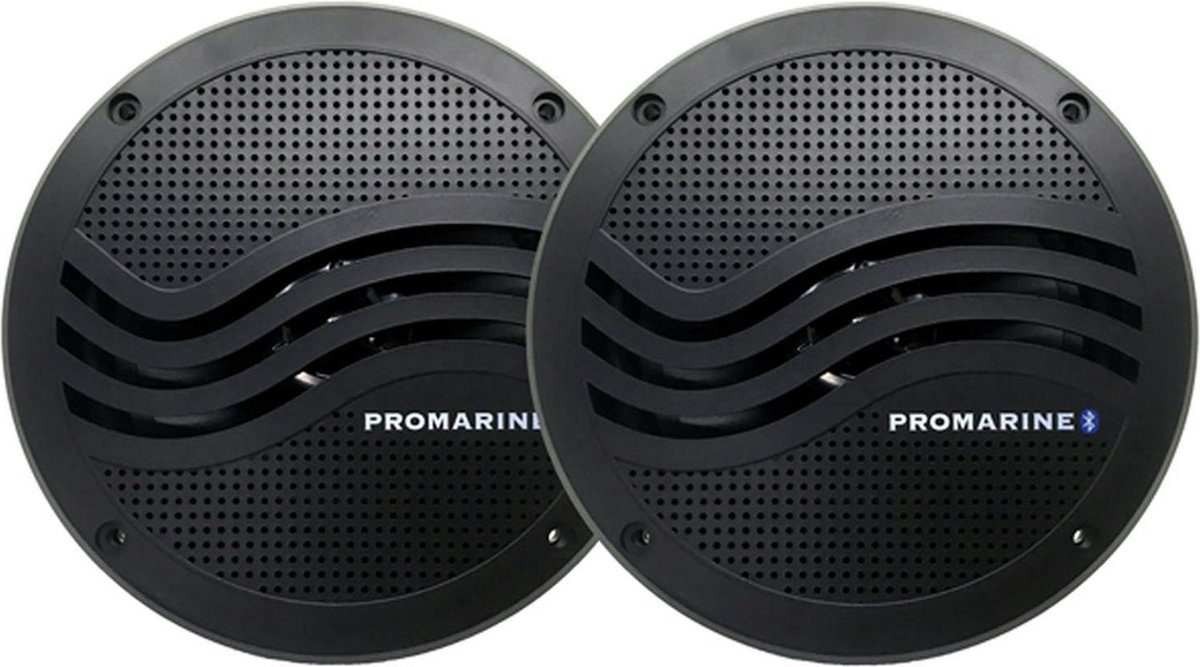 LTC Promarine BT65 zwarte Bluetooth Speakerset met ingebouwde Versterker 2xSlave | LTC-3001