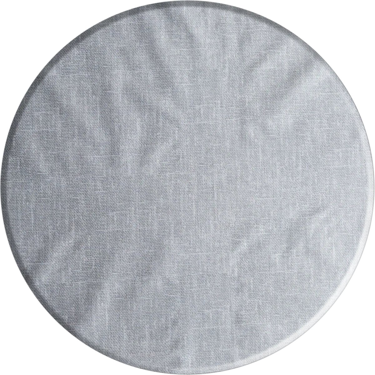 MixMamas Rond Tafelzeil- Ø 140 cm - Linnen look Lichtgrijs