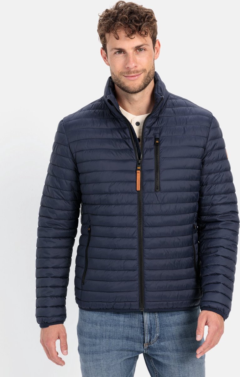 camel active Gewatteerde jas van gerecycled polyamide - Maat menswear-58 - Nachtblauw