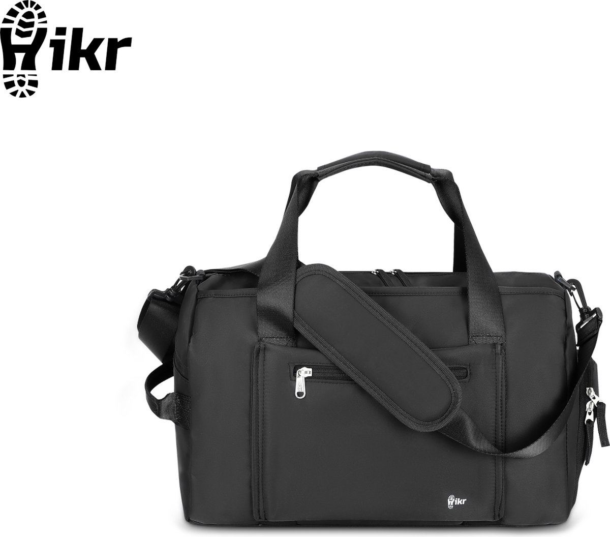 Hikr Reistas – Premium Weekendtas – Ryanair handbagage 40x20x25 tas – 20L – Waterdichte sporttas – Heren en Dames – Fitnesstas – Schoudertas – Duffel bag – Zwart