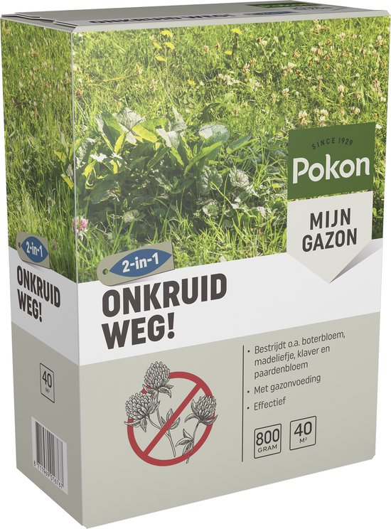 Pokon Onkruid Weg! - 800gr - Onkruidverdelger - Geschikt voor 40m² - Onkruidbestrijder van Merkloos	 — afbeelding 2