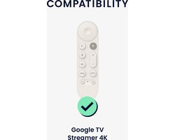 kwmobile hoes geschikt voor Google TV Streamer 4K - Siliconen anti-slip hoes voor afstandsbediening in wit