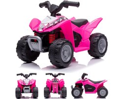 Elektrische kinderauto quad, 3km/h, kinderquad, meerijdende auto voor kinderen vanaf 18 maanden, ledlamp, speelgoed (Roze)