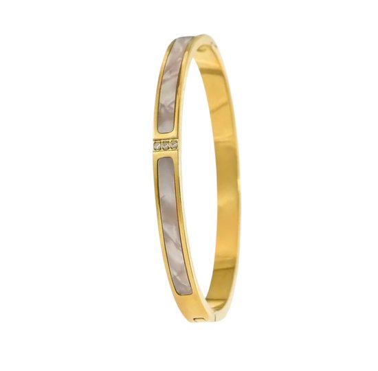 Fossil Drew Herenarmband van roestvrij staal met karabijnsluiting
