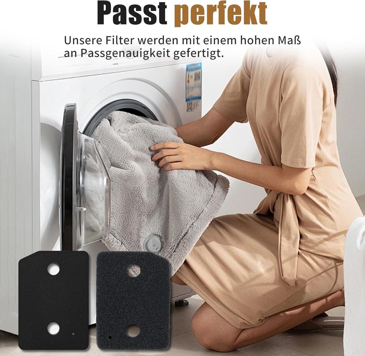 4 stuks filters voor Miele T1-serie droger 9164761, fijn/grof 207 x 157 x 30 mm wasdroger sokkelfilter, sponsfilter, filtermat, reserveonderdeel voor Miele warmtepompdroger