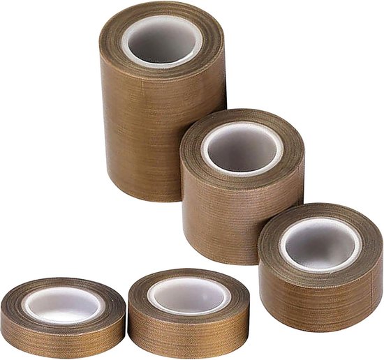 Qrity 1 stuk hoge temperatuur PTFE-tape, teflon tape, 180 mm x 10 m Qrity 1 stuk hoge temperatuur PTFE-tape, teflon tape, 180 mm x 10 m