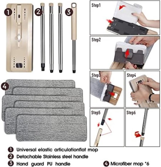 Système de vadrouille Lexium - Ensemble de vadrouille - Système de vadrouille avec essoreuse - Vadrouille avec seau - Serpillière