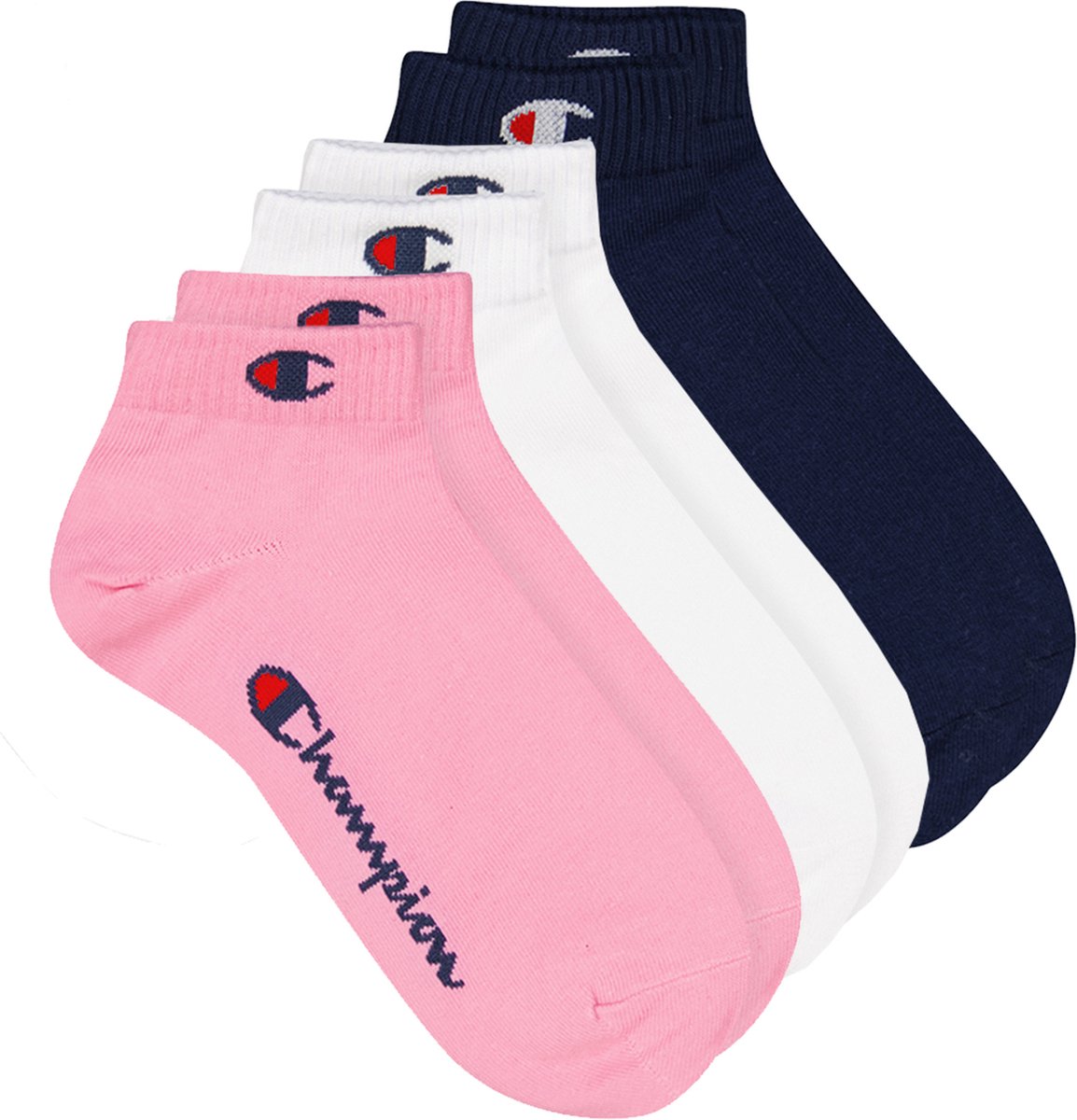 paar Champion Quarter sokken 46 Unisex sneaker korte sokken Roze