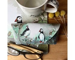 Alex Clark Spectacle Cases Puffins and Sea Campion ~ Brillenkoker Papegaaiduikers