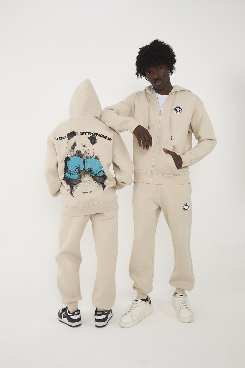 MakeMe Happy Trainingspak |Trainingspak Fleec - Dikke pak Met capuchon- Mannen Trainingspak Compleet Set hoodie + Broek L
