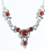 Collier en argent avec cornaline