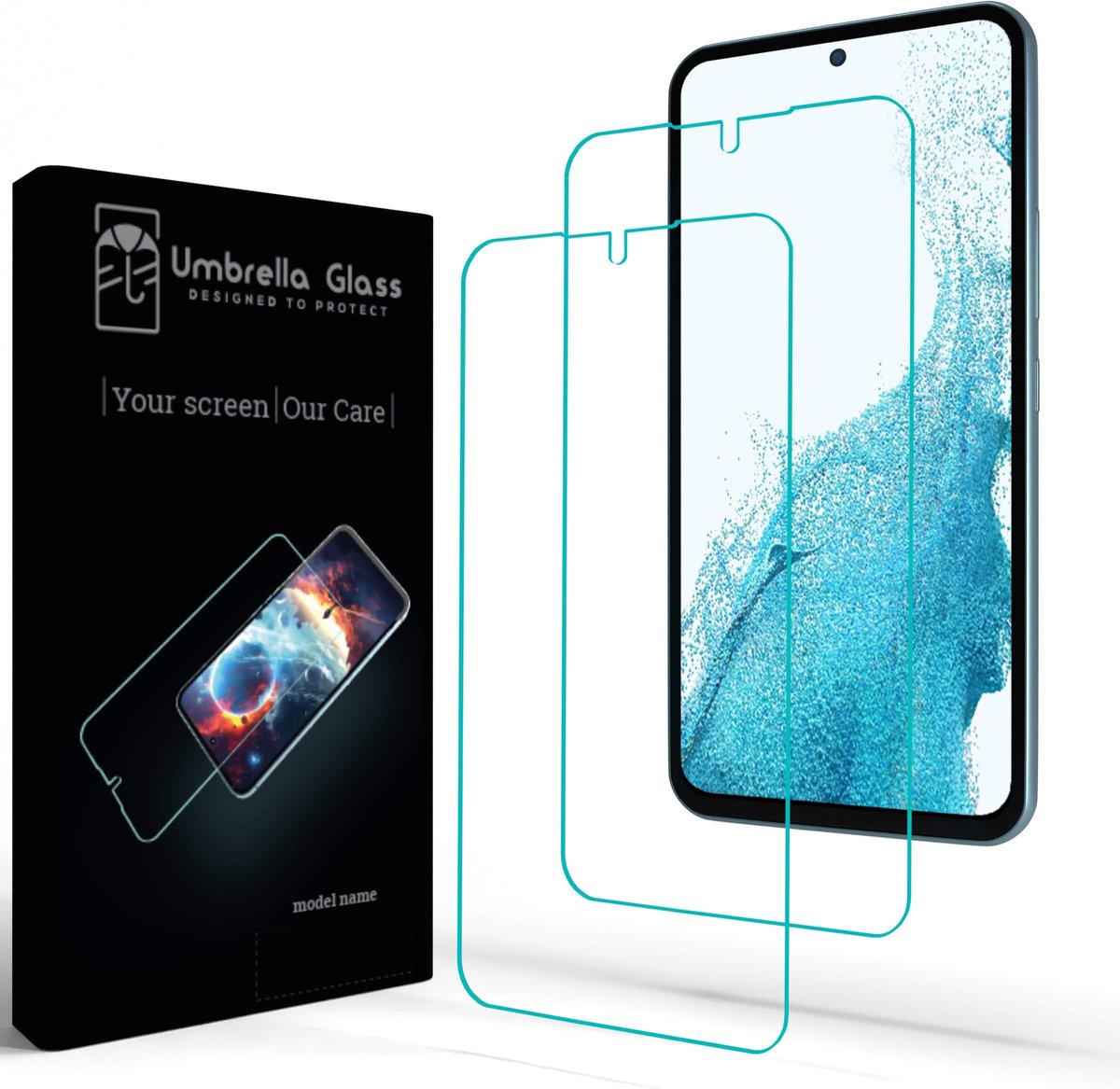 Umbrella Glass Screenprotector - Geschikt voor Samsung Galaxy A54 - A+ Glass clear 0,33mm - 2.5D - 9H