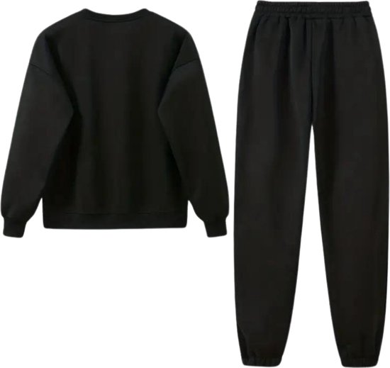 Bovista Combinaison de jogging - Combinaison maison - Adultes - Survêtement - Confortable - Pantalon de survêtement - Survêtement - Femme - Hiver - Zwart - M