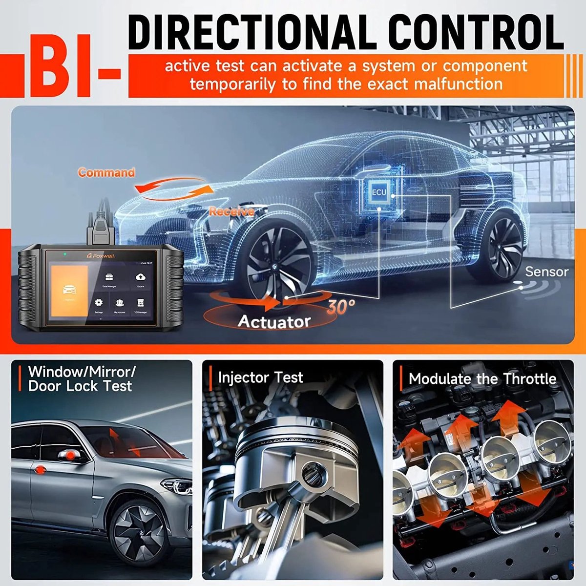Foxwell - OBD2-scanner - Diagnosecomputer - Slimme diagnosetool - Foutverwijdering - Bidirectionele test - IMMO A/F-aanpassing - IMMO 30+ reset - ECU-codering thumbnail 5