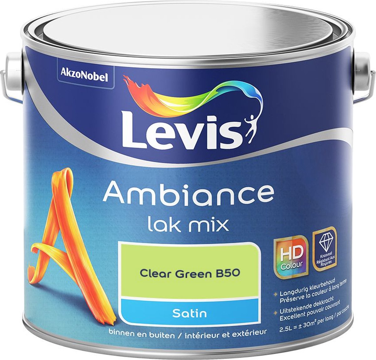 Levis - Ambiance Lak Satin Mix - Clear Green B50 - Mengverf - 2,5 L