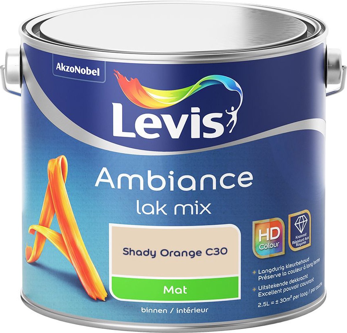Levis - Ambiance Lak Mat Mix - Shady Orange C30 - Mengverf - 2,5 L