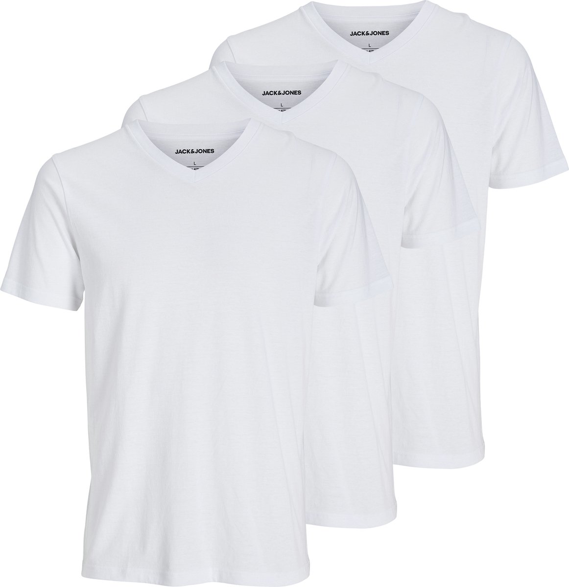 JACK&JONES - JACBASICV-NECK TEE 3 PACK - Heren - T-shirts