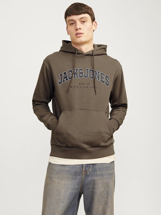 Jack & Jones Trui Jjecaleb Varsity Sweat Hood Noos 12256521 Canteen Mannen Maat - M
