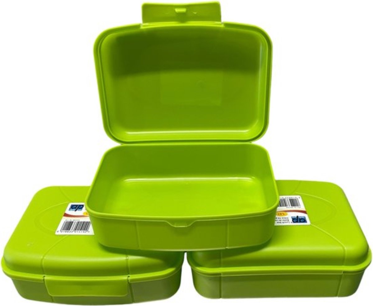 Alpfa – Broodtrommel – Lunchbox – Brooddoos – Set van 3 Stuks – 3 Liter – Groen