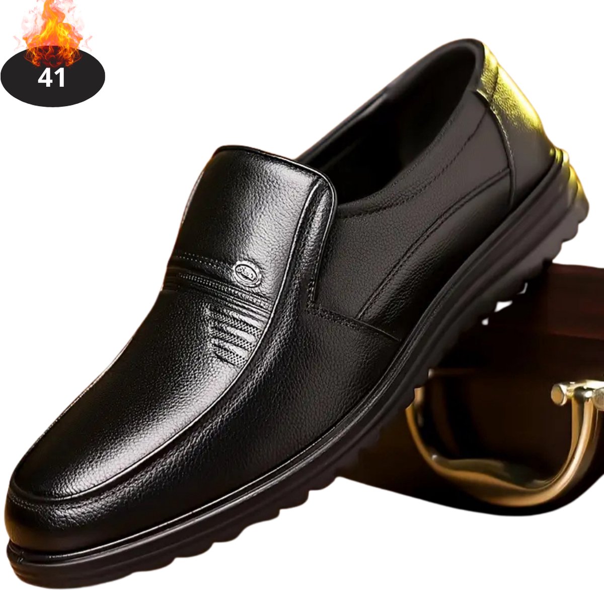 Bovista Nette Schoenen Heren Business Schoenen Bruiloft Kantoorschoenen Loafers Zwart