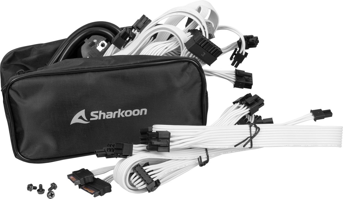 Sharkoon Rebel P30 Gold 1000W White - Voeding - Atx12V 3.0 - 80 Plus Gold - - afbeelding 4