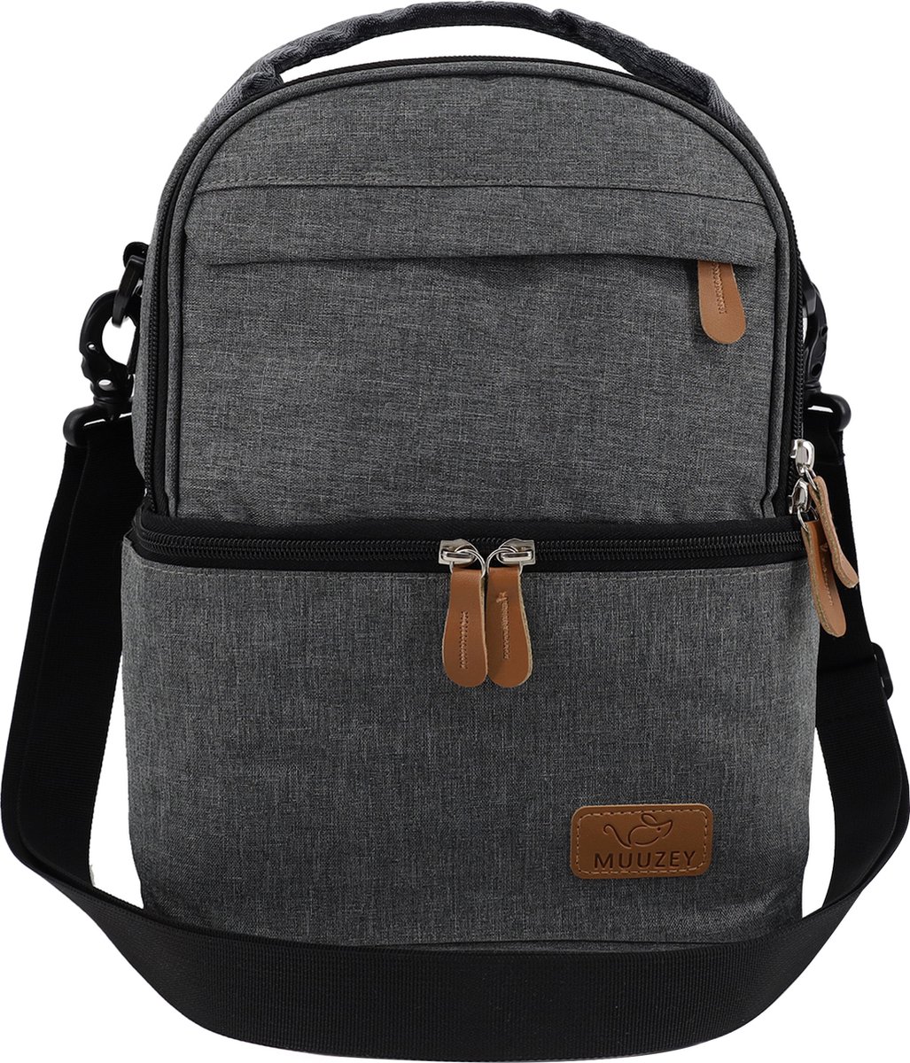 Goedkoopste Muuzey Kolftas Grijs - Koeltas kolf - Koeltas moedermelk - Borstvoeding - Koeltas - bewaartas babyvoeding - Kolftas - Schoudertas en rugtas