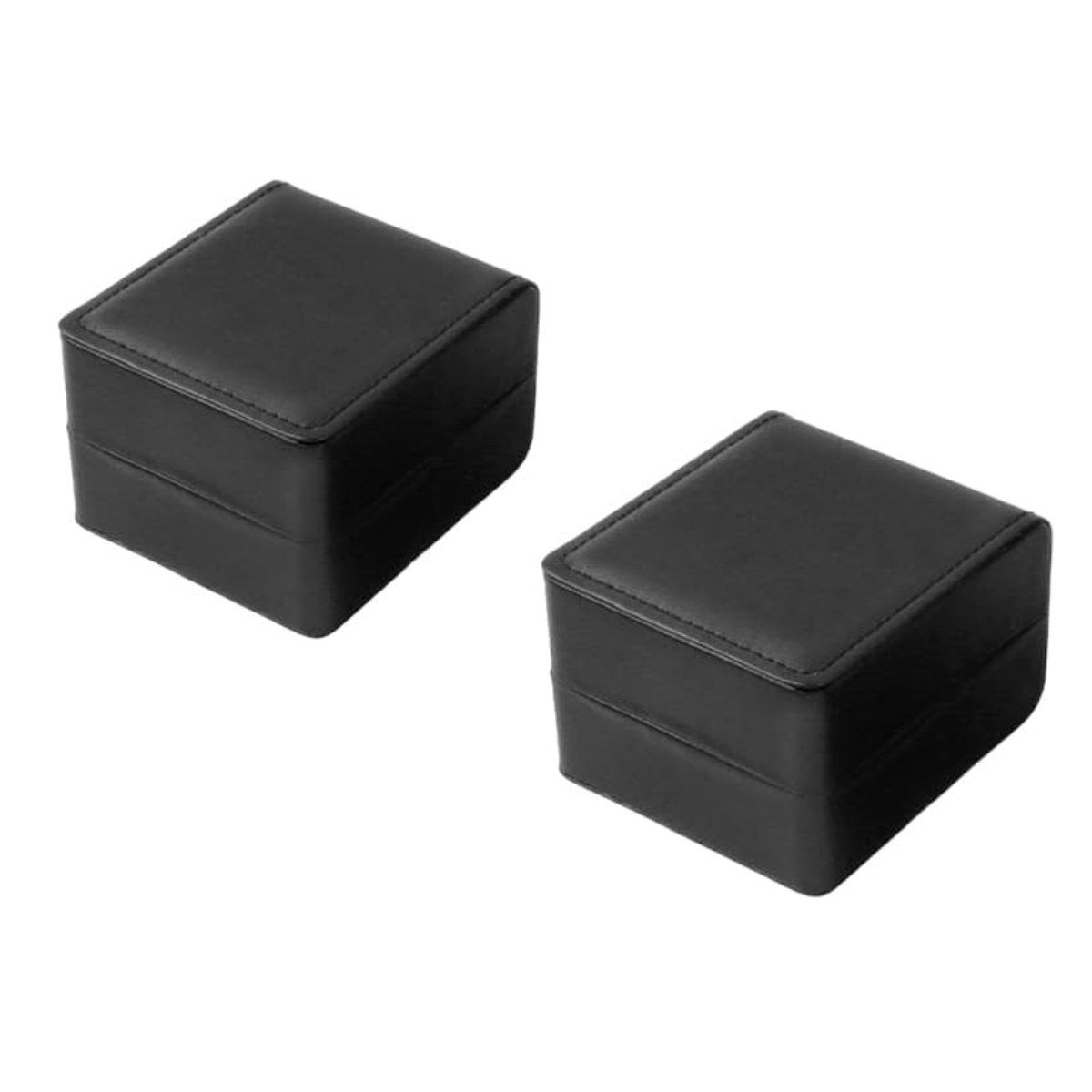 Opbergdoos voor smartwatch en polshorloge, PU-leer, opbergdoos voor horloges, sieraden, verjaardag, boyfriend, mannen en vrouwen (2, zwart)