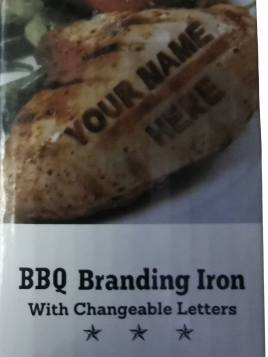 BBQ Branding Iron Set With Changeable Letters - Includes 55 Letters & 8