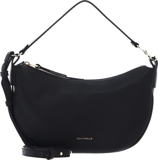 COCCINELLE Cuir Cartable Sac à épaule bandoulière C-Easy Handle Bag Noir