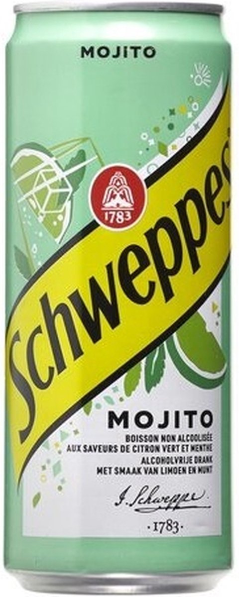 Schweppes - Mojito Frisdrank - 24 x 0,33 Liter blik