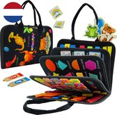 MontiPlay® Montessori Speelgoed - Sensorisch Speelgoed - Activiteitenbord - Busy Board - Montessori Activiteitenboek voor thuis - Educatief - Sensomotorisch Speelgoed- Dinosaurus Speelgoed