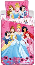 Disney Princess Dekbedovertrek roze - 140 x 200 cm