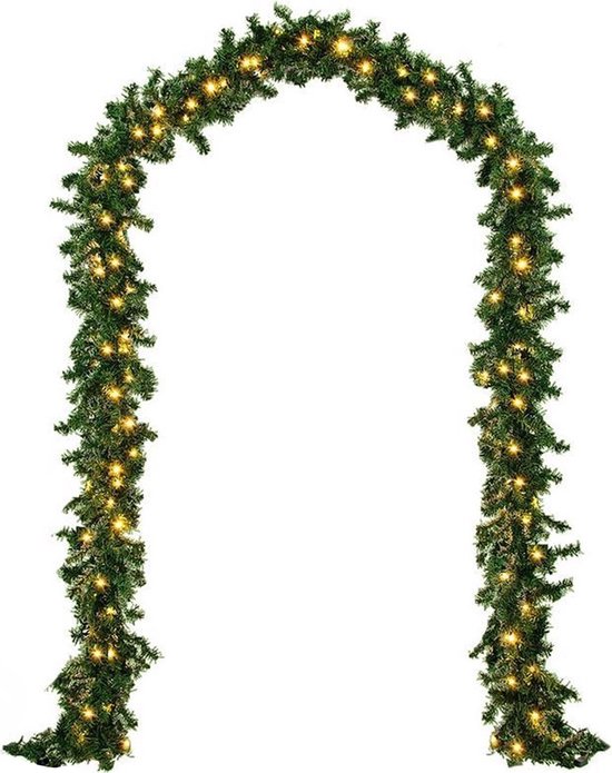Infinity Goods Guirlande Avec éclairage - Décorations de Noël - 500CM - Guirlande de Noël - Décoration de Noël - 100 LED - Vert