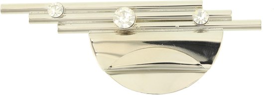 Behave® Broche abstraite couleur argent 10 cm