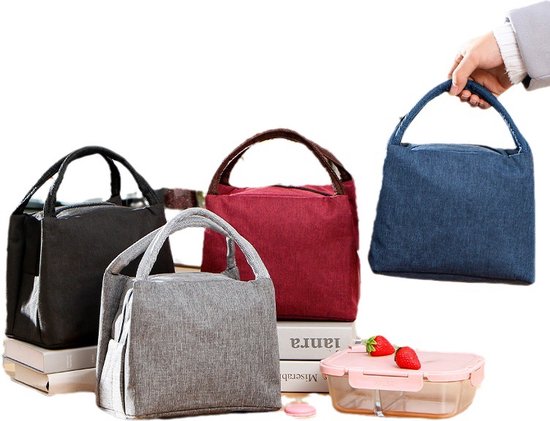 Lunchtas, geïsoleerde tas, lunchboxtas, picknicktas, lunchboxtas voor onderweg, lunchtas, lunchtas voor studenten van Merkloos — afbeelding 4