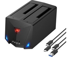 Harde schijf docking station is breed compatibel met Windows, Mac OS en Linux. 2,5" of 3,5" SATA HDD/SSD ondersteund. Gewoon plug and play