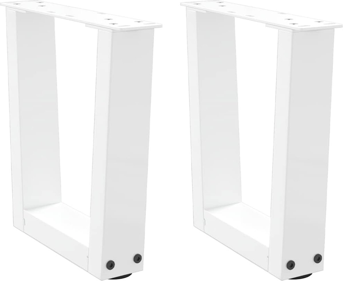 vidaXL Salontafelpoten - 2 - st - V-vormig - 40x(30-31,3) - cm - staal - wit