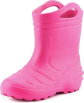Ladeheid LA-KL-051 Kinder Regenlaarzen - Rubber - met Binnenschoen en Grepen - Waterdicht - EVA - Wasbare Binnenschoen – Roze – 24