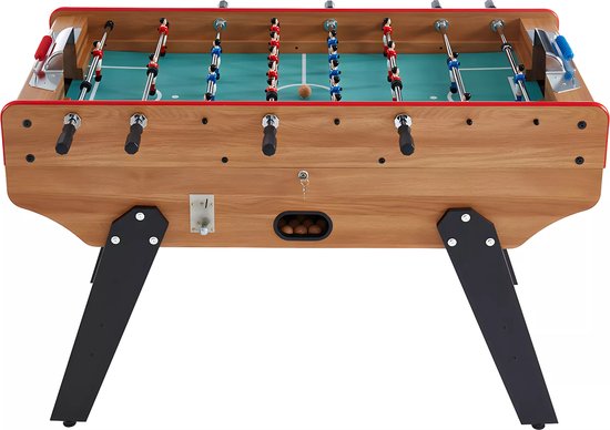 Tafelvoetbal met muntautomaat HENRY van mdf - L153 x B77,6 x H96 cm - Eikenkleur L 153 cm x H 96 cm x D 77.6 cm — afbeelding 2