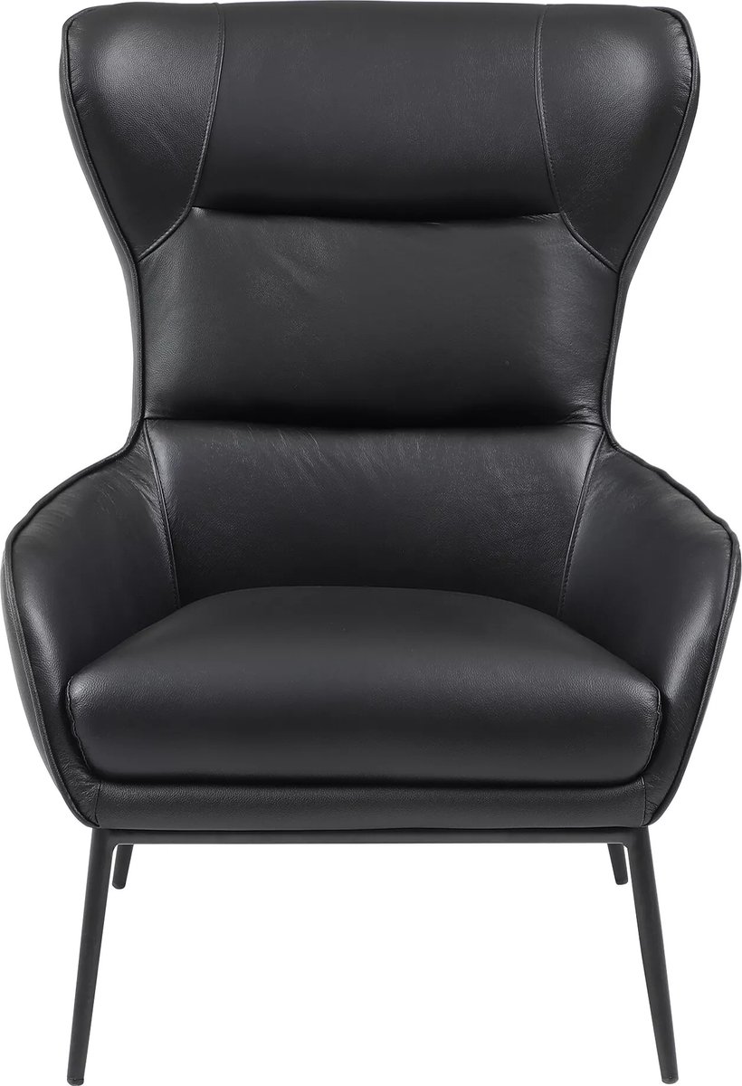 Vente-unique Fauteuil van zwart buffelleder DINNIA