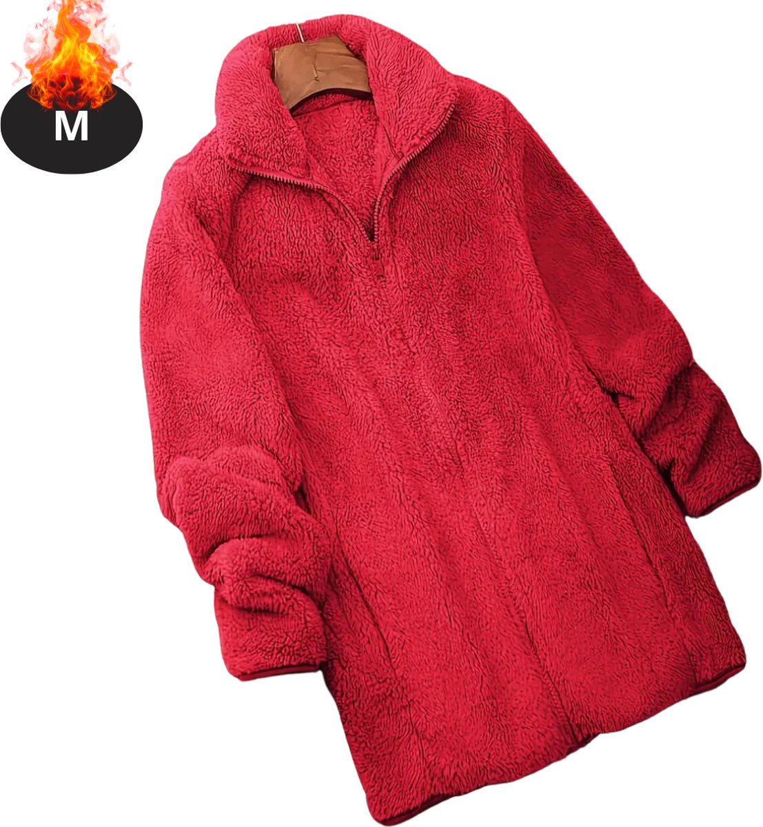 Nivard Winterjas Parka Dames Winter Jas Volwassen Stijlvol Rood