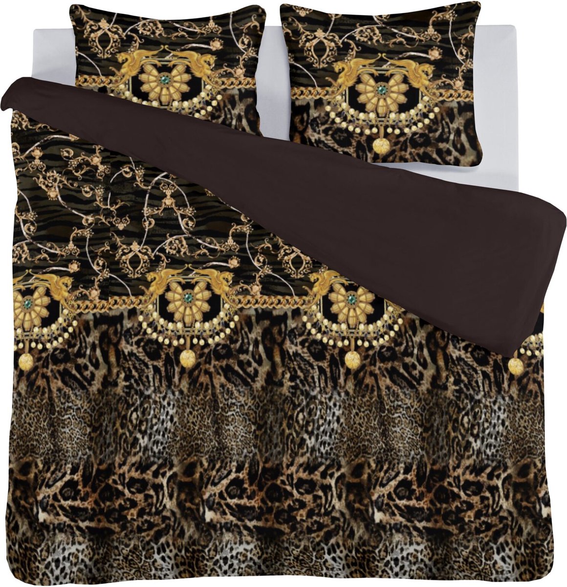 Senzai Nikita Dekbedovertrek - 2 persoons - 200x200/220 cm - Zwart